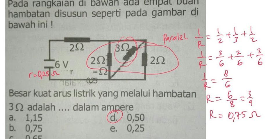 Rumus besar kuat arus listrik yang melalui hambatan