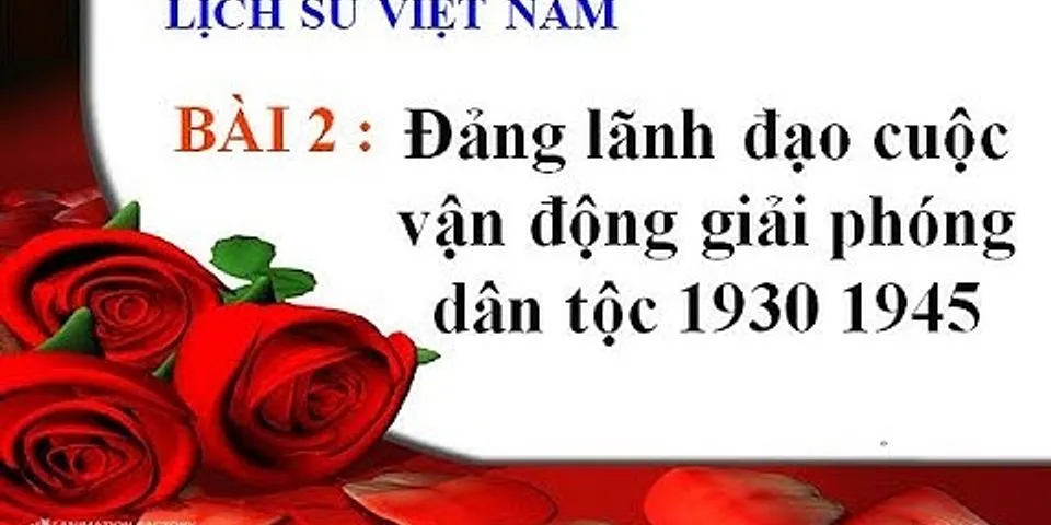 Tại sao giải phóng dân tộc là trên hết