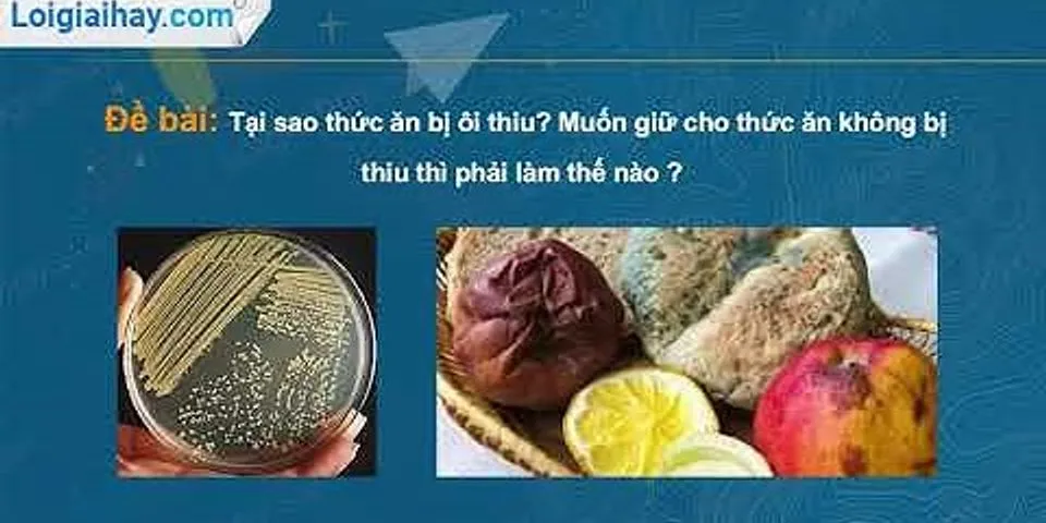 Tại sao thức ăn bị ôi thiu Muốn giữ cho thức ăn khỏi bị thiu thì phải làm thế nào