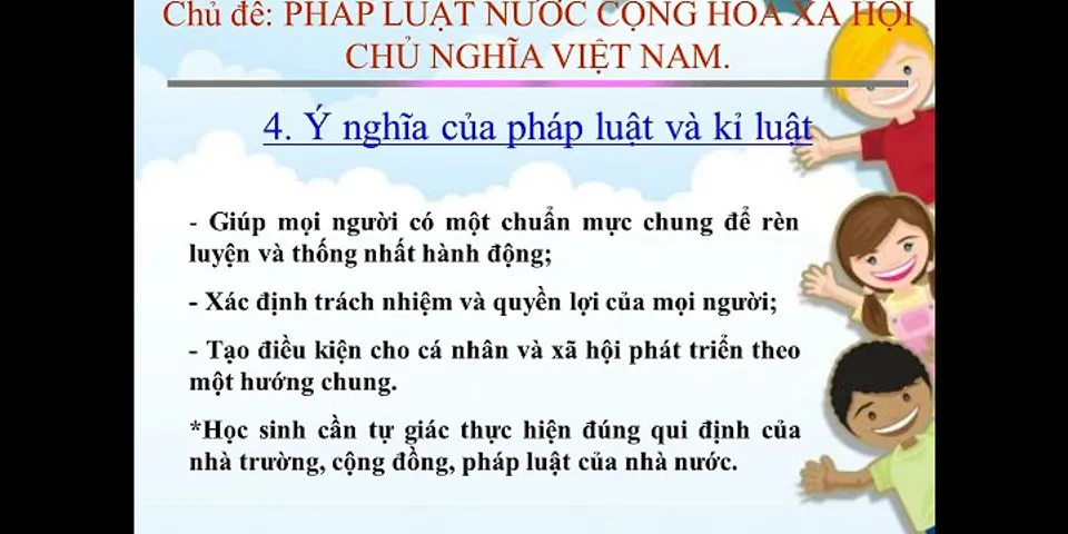 Tôn trọng kỉ luật có ý nghĩa như thế nào cho ví dụ