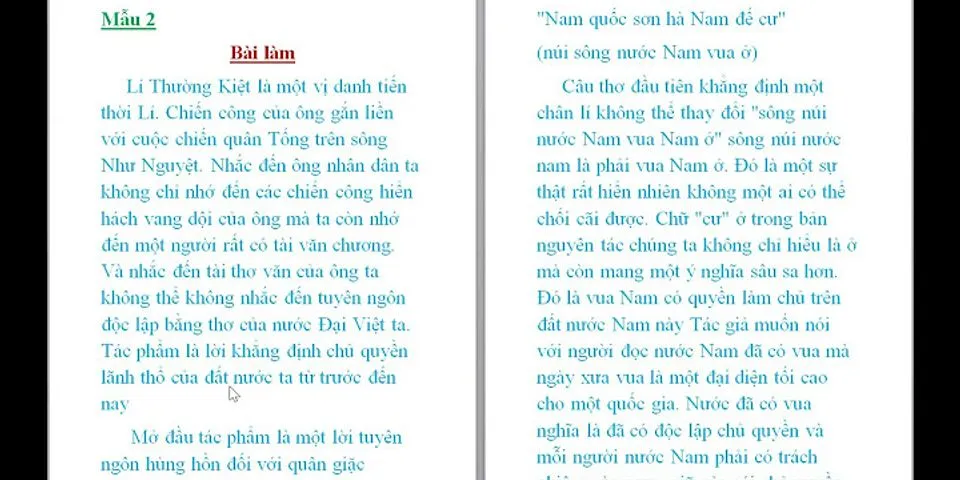 Vì sao bài thơ nam quốc sơn hà được coi là bản tuyên ngôn độc lập đầu tiên của nước ta