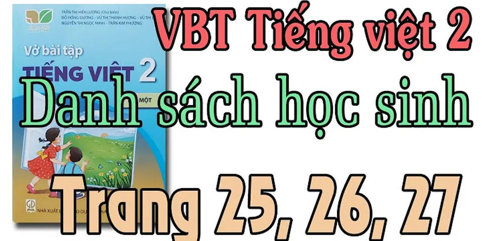 Vở bài tập Tiếng Việt danh sách học sinh