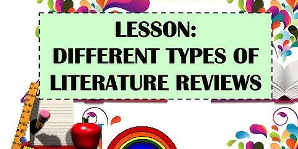 two types of literature review