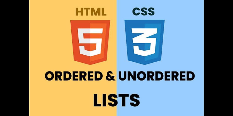 What is difference between ordered and unordered list?