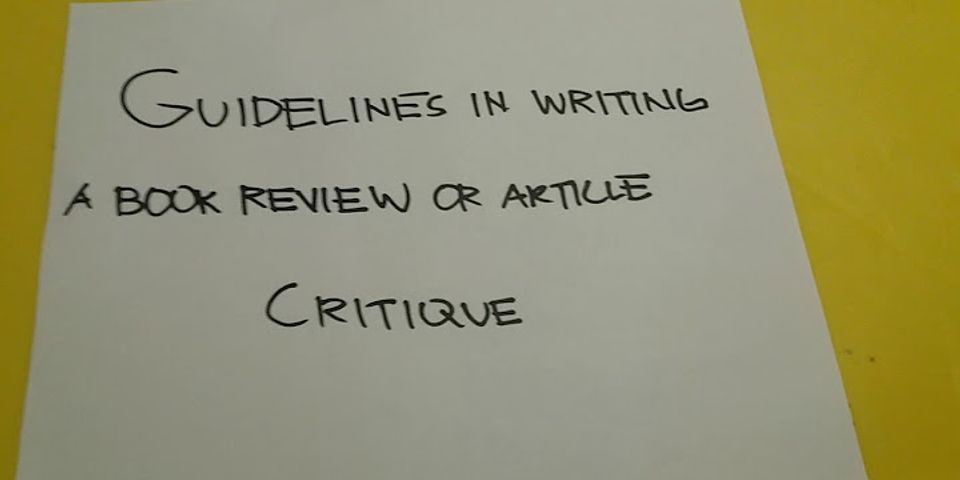 book review vs critique