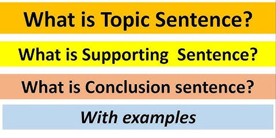 What is true about topic sentences?