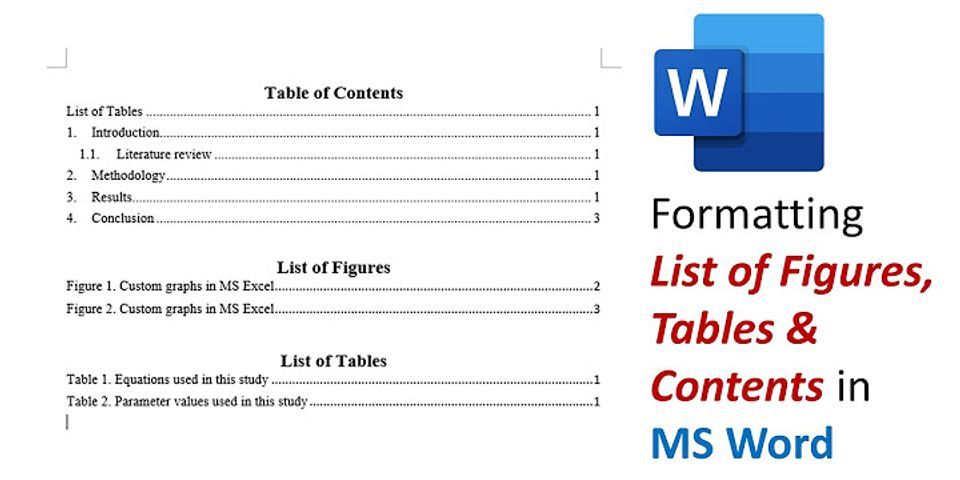 thesis list of tables and figures