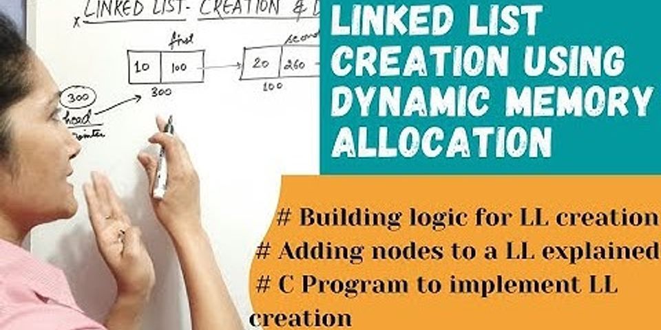 Which is used for dynamic implementation of linked list?
