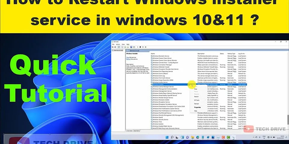 Windows Installer service stops automatically Windows 10