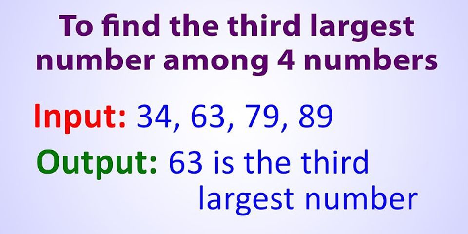 To Find The Third Largest Smallest Number In A List In Python