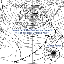 220px Post Tropical Cyclone Nuri and Typhoon Haiyan surface analysis