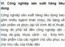 Công nghiệp sản xuất hàng tiêu dùng